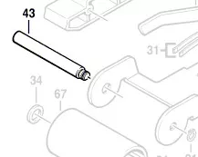 Axe réf. 3 603 004 501 pour ponceuse à bande BOSCH